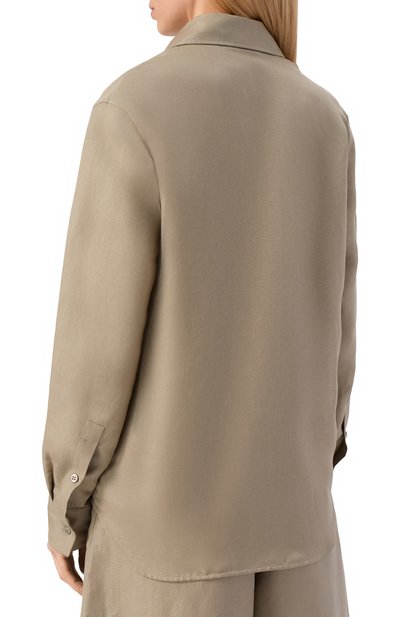 Рубашка изо льна и шелка MVST хаки цвета по цене 149500 руб., арт. M26.2PW.B013/F123 LIN0 SETA, фото 4 Рубашка изо льна и шелка MVST, арт. M26.2PW.B013/F123 LIN0 SETA, фото 4