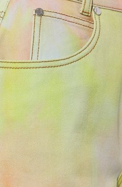 Женские джинсовые шорты BALMAIN светло-зеленого цвета, арт. AF4MA100DC96 | Фото 5 (Длина Ж (юбки, платья, шорты): Мини; Материал внешний: Хлопок, Деним; Материал подклада: Синтетический материал; Кросс-КТ: Деним; Стили: Гранж; Женское Кросс-КТ: Шорты-одежда)