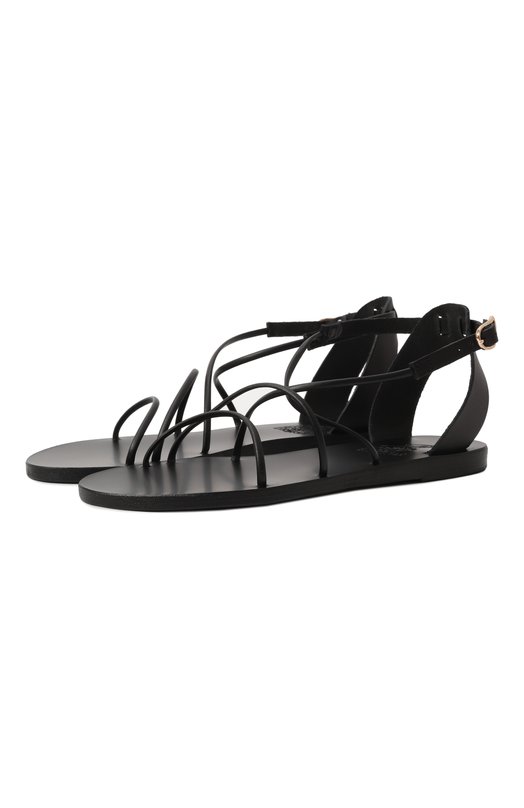 Кожаные сандалии Meloivia Ancient Greek Sandals MEL0IVIA/PLATINUM Чёрный MEL0IVIA/PLATINUM