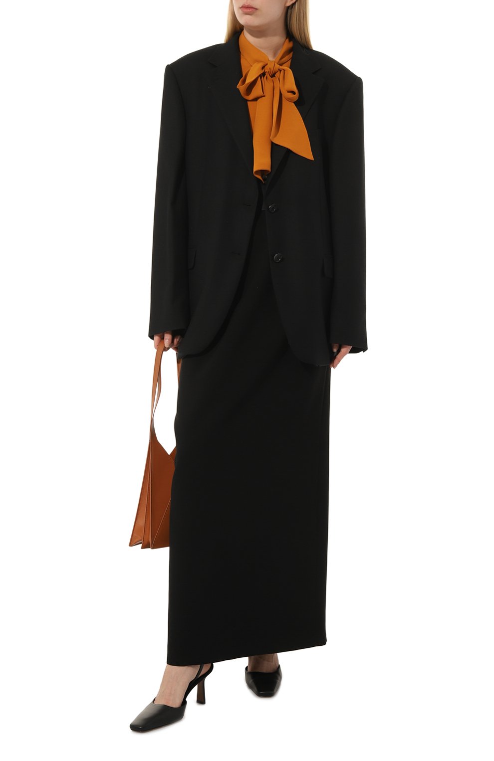 Шелковая блузка NOBLE&BRULEE оранжевого цвета по цене 71500 руб., арт. NB28/100422/1, фото 2 Шелковая блузка NOBLE&BRULEE, арт. NB28/100422/1, фото 2