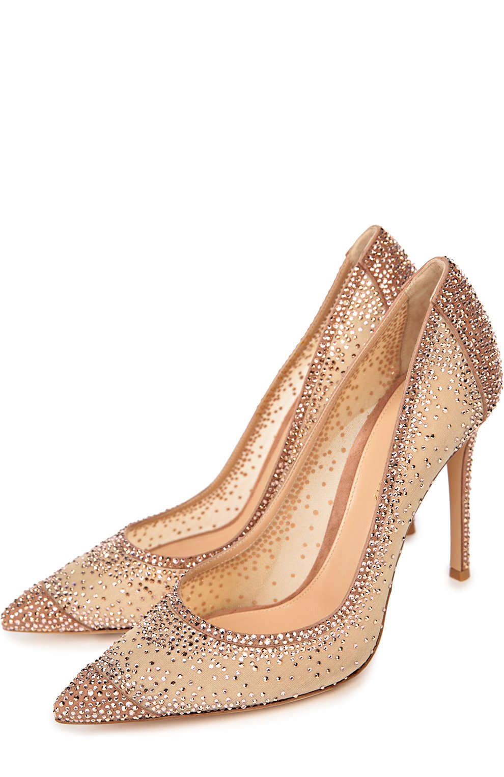 Замшевые туфли с кристаллами swarovski GIANVITO ROSSI, арт. G20130/SUEDE+0RGANZA, фото 2