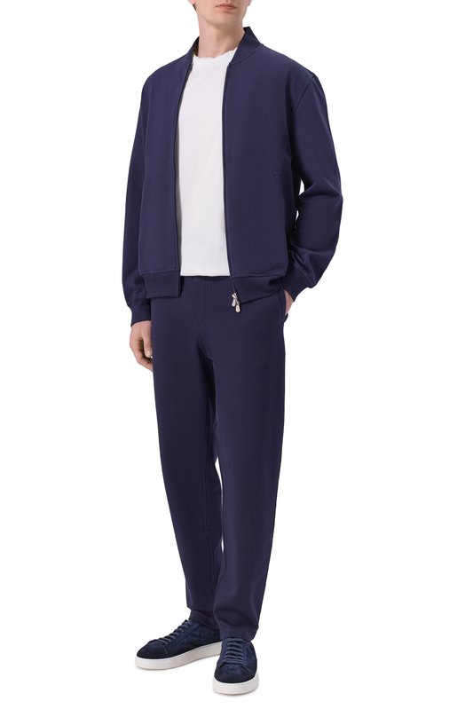 Хлопковая толстовка Brunello Cucinelli MW8639072G Синий  MW8639072G Фото 2