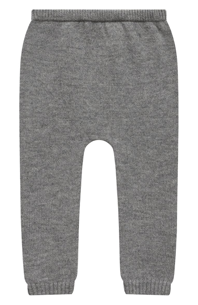 Детский комплект из пуловера и брюк BABY T серого цвета, арт. 22AI170C/18M-3A | Фото 4 (Материал внешний: Шерсть; Материал сплава: Проставлено; Нос: Не проставлено)