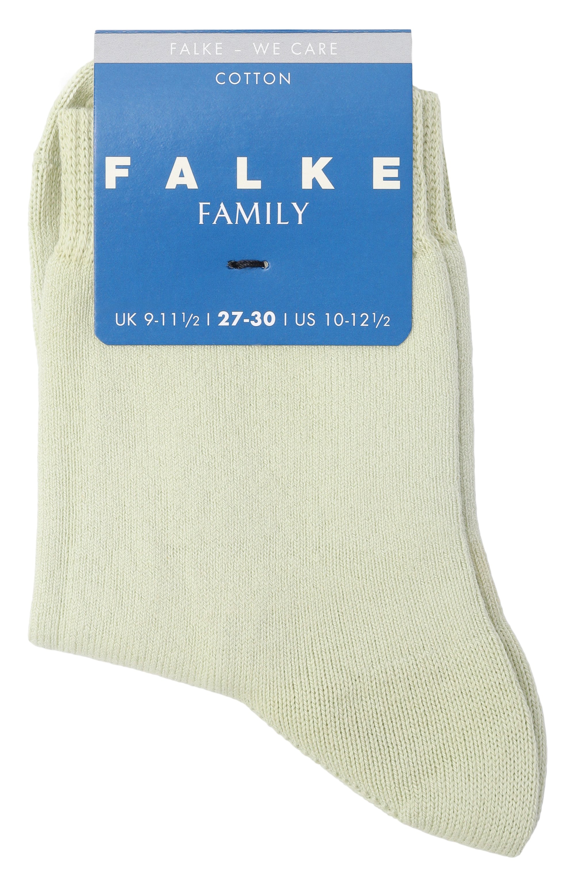 Хлопковые носки FALKE светло-зеленого цвета по цене 1885 руб., арт. 12998, фото 1 Хлопковые носки FALKE, арт. 12998, фото 1