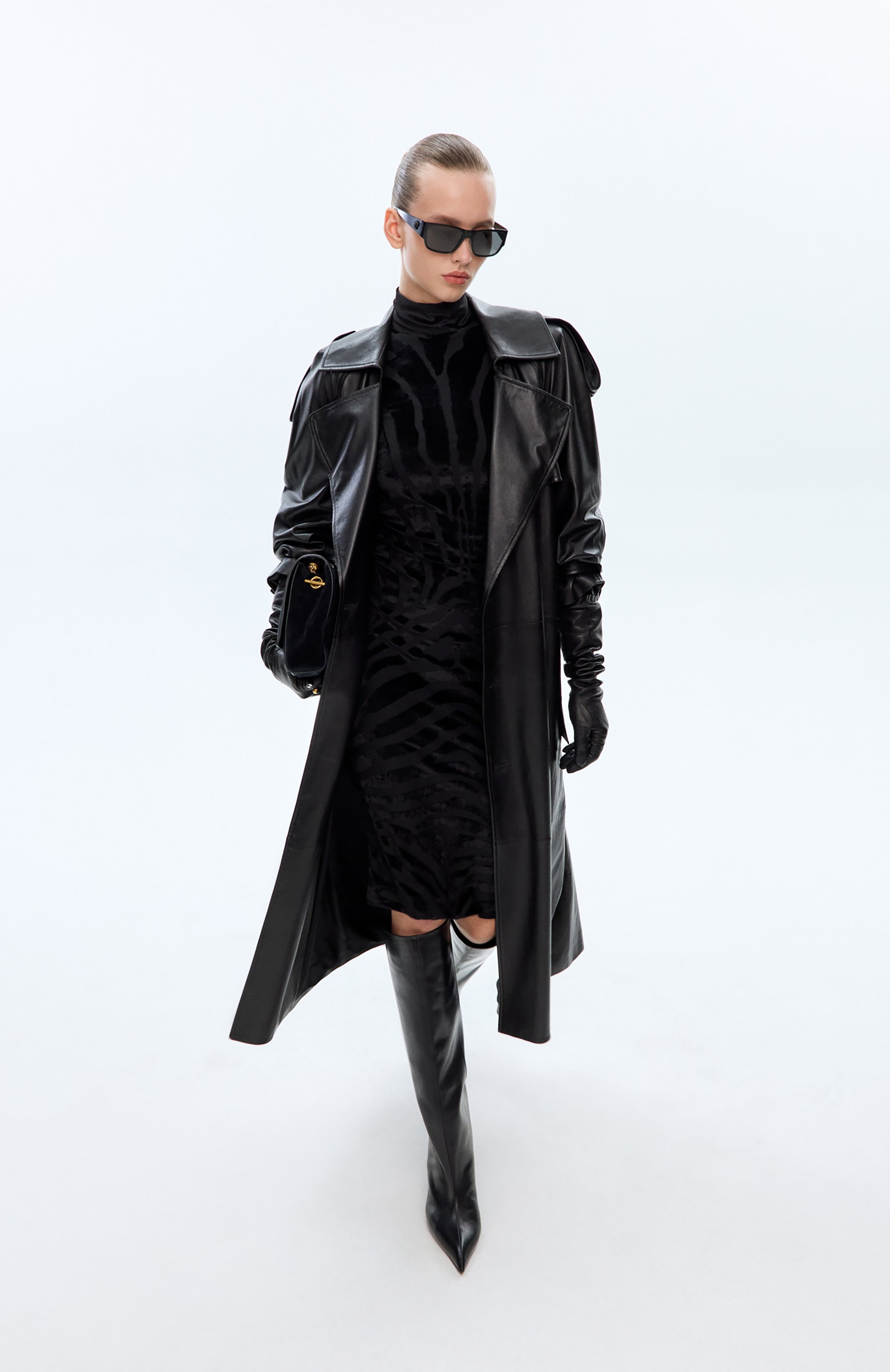 Кожаный тренч SAINT LAURENT, арт. 815241/YC2TF, фото 7