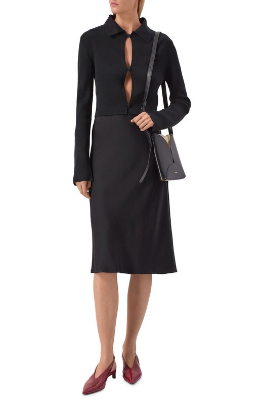 Шерстяной кардиган Jil Sander J01HP0010/J14831 Чёрный  J01HP0010/J14831 Фото 2