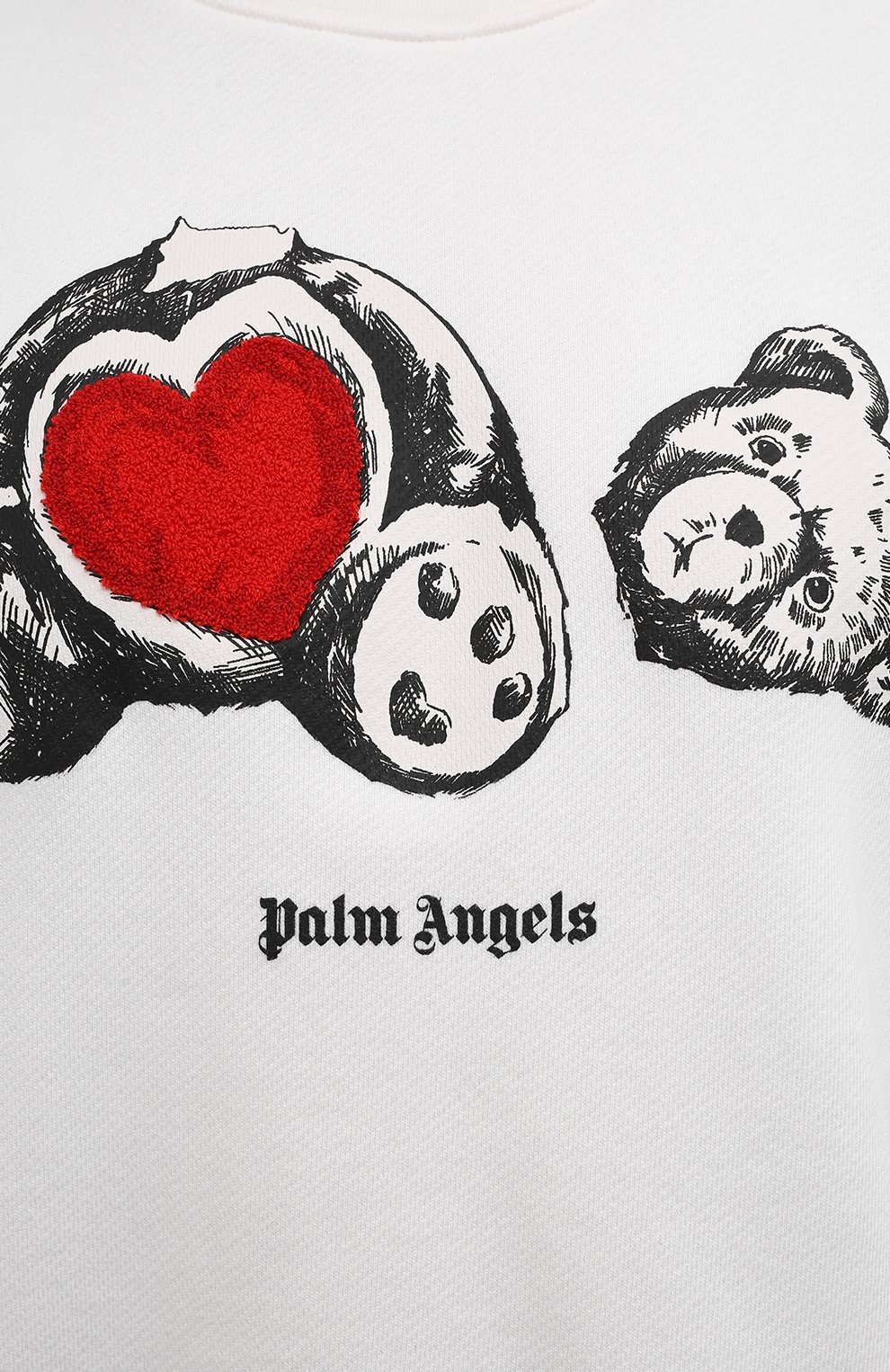 Хлопковый свитшот PALM ANGELS белого цвета по цене 65850 руб., арт. PWBA017S21FLE0040401, фото 5 Хлопковый свитшот PALM ANGELS, арт. PWBA017S21FLE0040401, фото 5