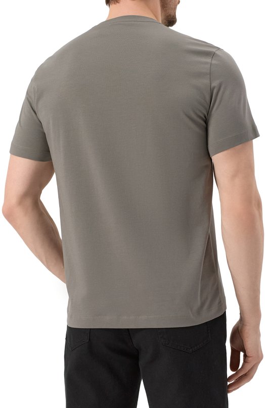 Хлопковая футболка Corneliani 25G580-2525058 Зелёный  25G580-2525058 Фото 4