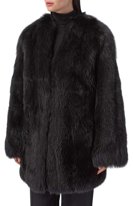 Шуба из лисы Giulia Gurman J3B44 Чёрный  J3B44 Фото 3