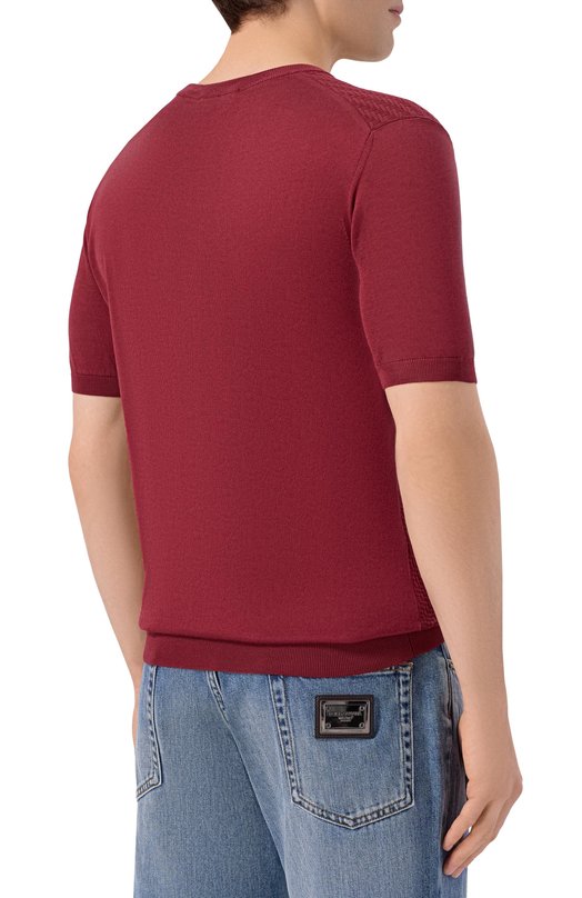 Шелковый джемпер Andrea Campagna SU26SE350-00/FSE26 Красный  SU26SE350-00/FSE26 Фото 4