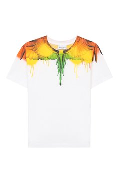 Детская хлопковая футболка MARCELO BURLON KIDS OF MILAN белого цвета, арт. 21E/B/MB/1104/0010/2-6Y | Фото 1 (Материал внешний: Хлопок; Рукава: Короткие; Региональные ограничения белый список (Axapta Mercury): RU; Мальчики Кросс-КТ: Футболка-одежда; Драгоценные камни: Проставлено; Материал сплава: Проставлено)