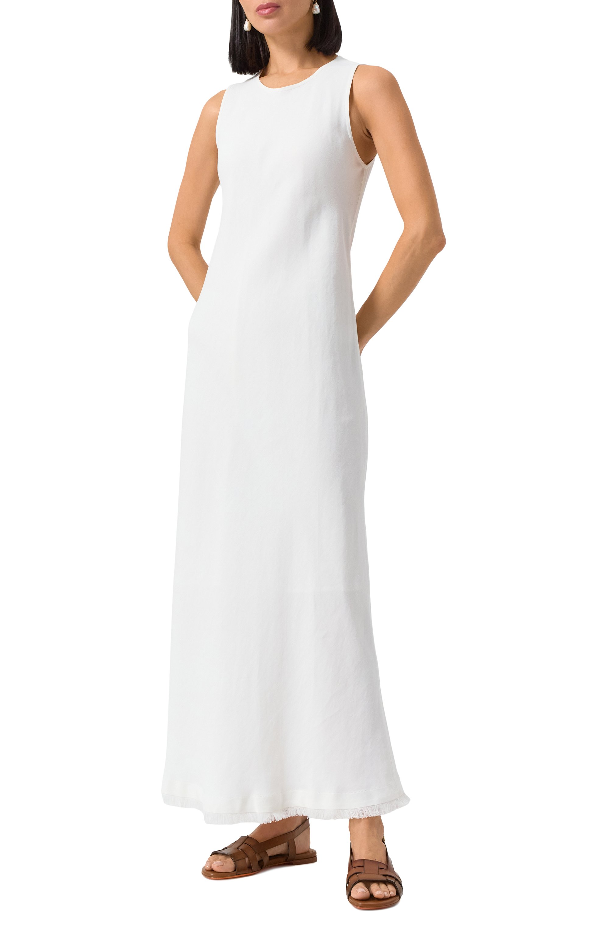 Платье из вискозы и льна ANTONELLI FIRENZE, арт. L6601N/935, фото 2