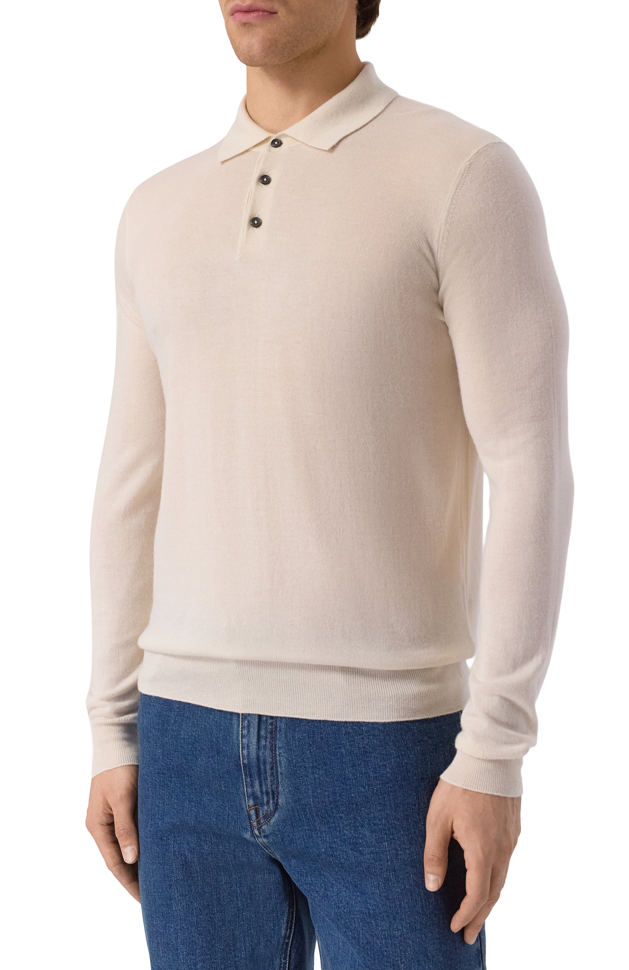 Поло из кашемира и шелка ANDREA CAMPAGNA, арт. M5625-1531, фото 3