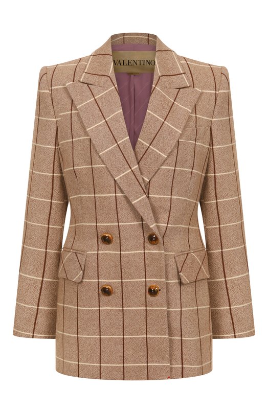Шерстяной жакет Valentino 7B0CE4V2/9R3 Бежевый 7B0CE4V2/9R3