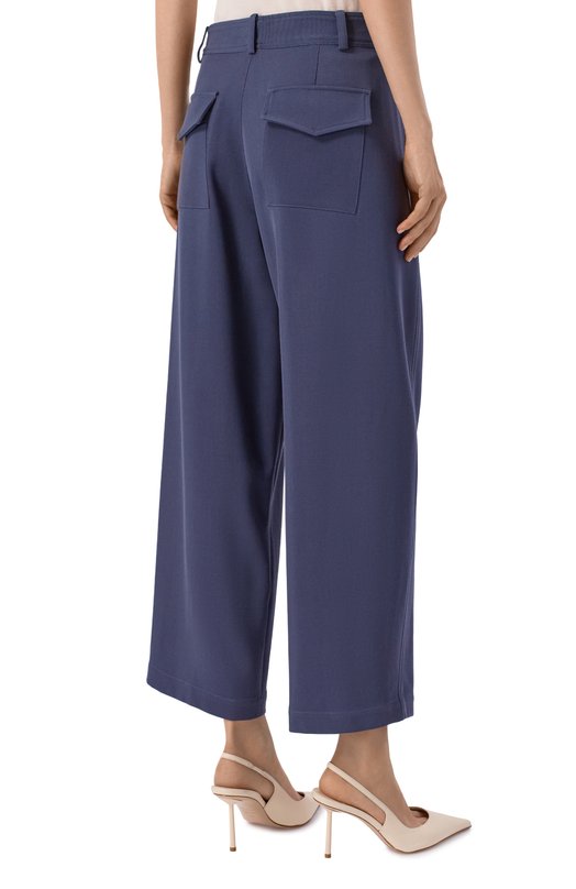 Брюки из шерсти и шелка Kiton D61104K0910G Синий  D61104K0910G Фото 4