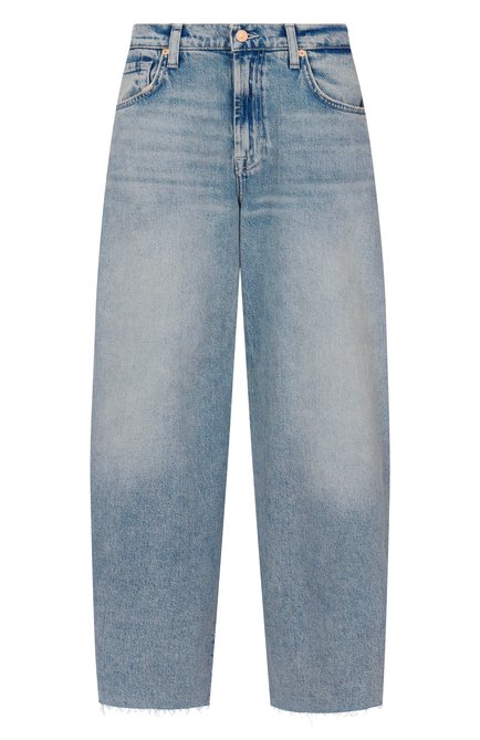 Женские джинсы 7 FOR ALL MANKIND голубого цвета, арт. 7U212C10EDA | Фото 1 (Автоматизация ТО: Проставлено; Материал внешний: Хлопок; Автоматизация состава: Проставлено; Длина (брюки, джинсы): Стандартные)