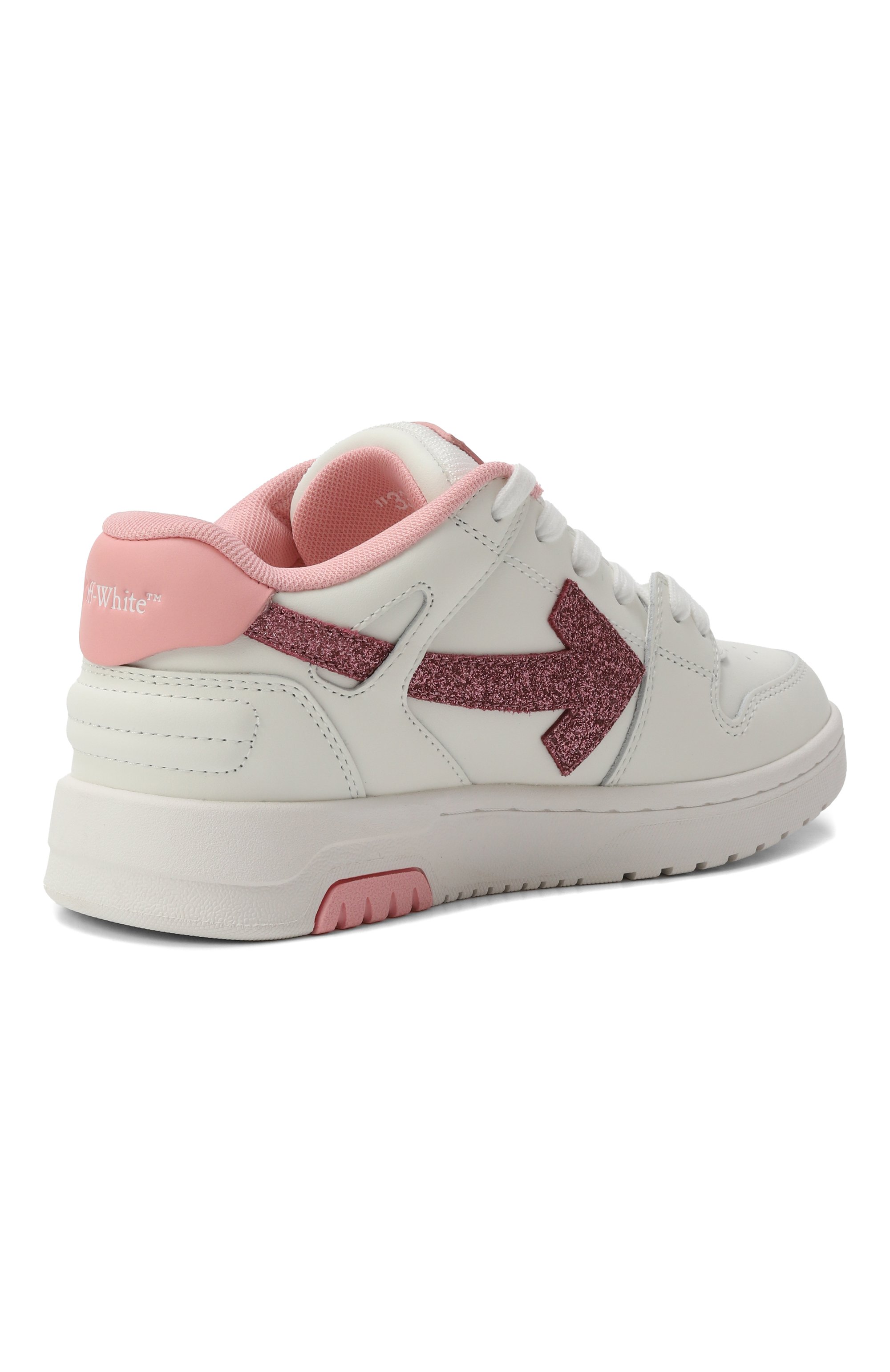 Кожаные кеды out of office OFF-WHITE, арт. 0GIA007S25LEA002/31-33, фото 3