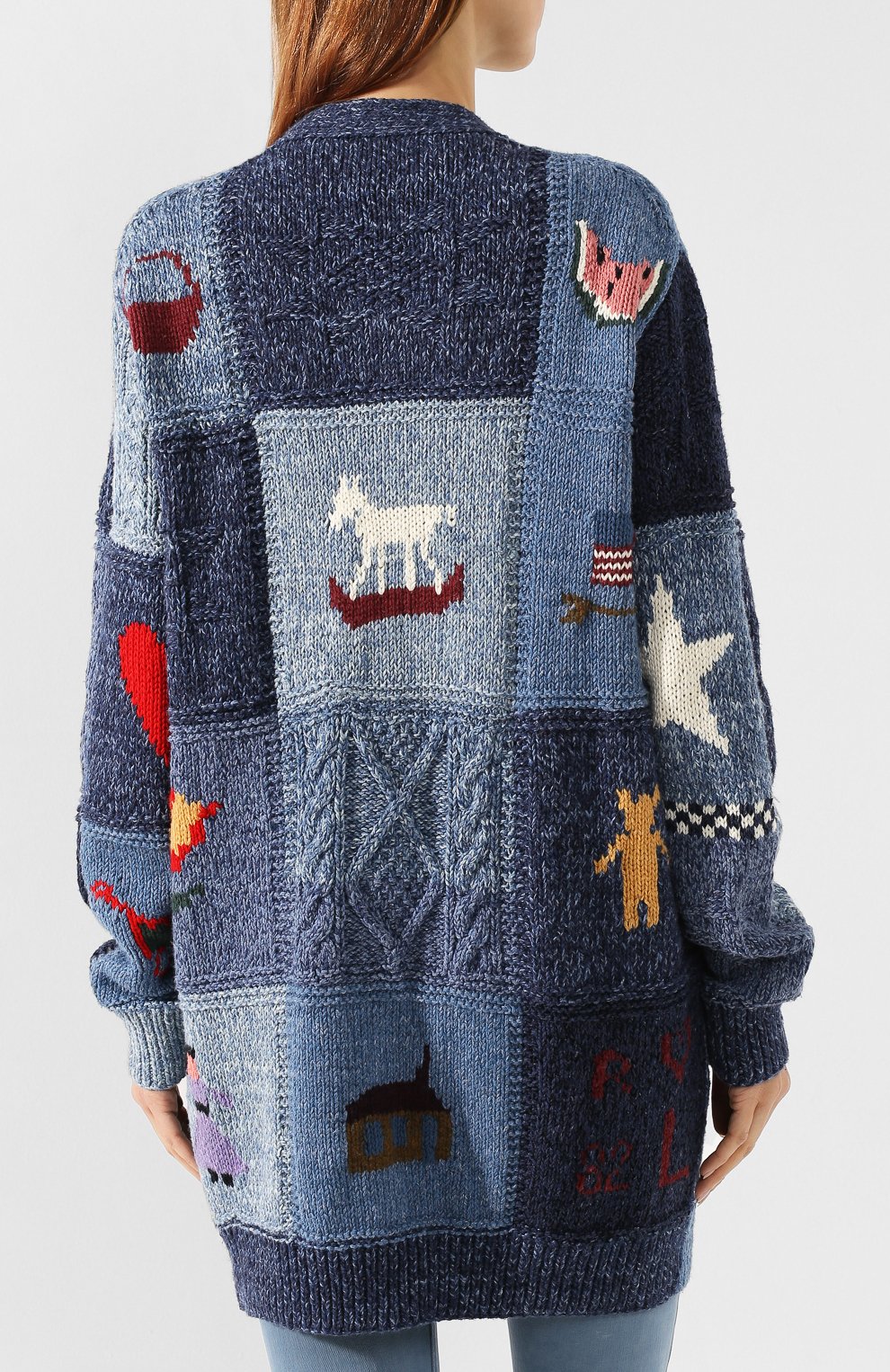 Кардиган из хлопка и шерсти POLO RALPH LAUREN синего цвета по цене 62850 руб., арт. 211752629, фото 4 Кардиган из хлопка и шерсти POLO RALPH LAUREN, арт. 211752629, фото 4