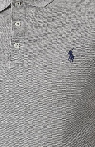 Хлопковое поло POLO RALPH LAUREN серого цвета по цене 14650 руб., арт. 710541705, фото 5 Хлопковое поло POLO RALPH LAUREN, арт. 710541705, фото 5