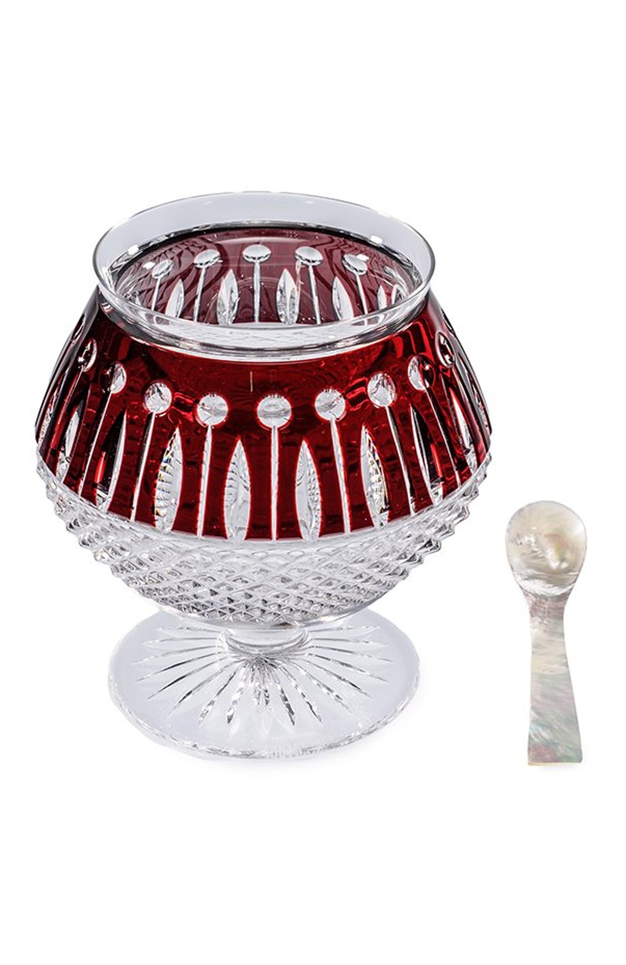 Икорница xenia с ложкой TSAR красного цвета по цене 167000 руб., арт. 40371R, фото 1 Икорница xenia с ложкой TSAR, арт. 40371R, фото 1