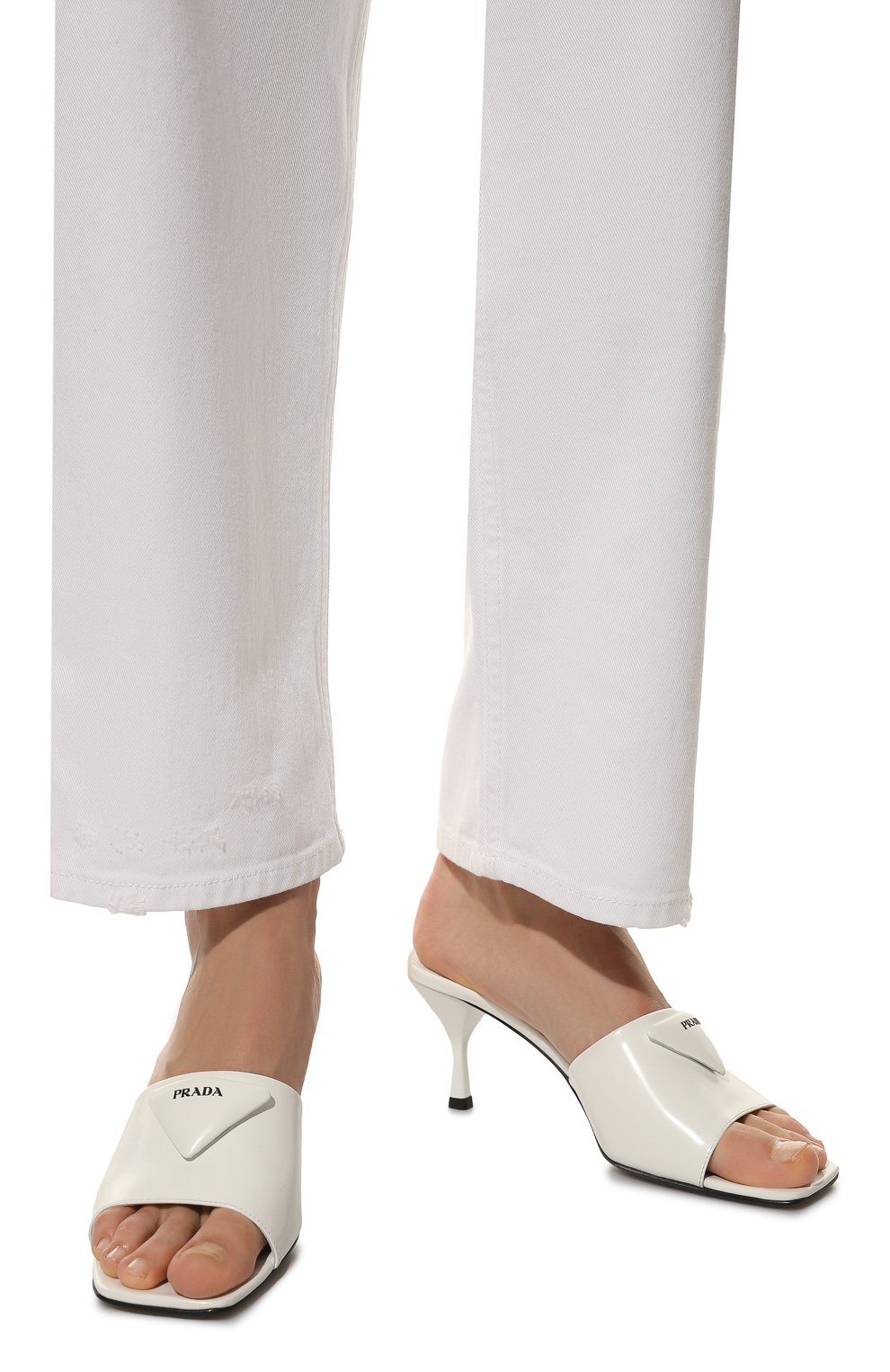 Кожаные мюли PRADA, арт. 1XX590-055-F0009-065, фото 3