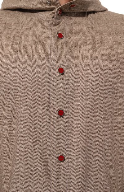 Хлопковая рубашка KITON бежевого цвета по цене 59950 руб., арт. UMCMARH0908603, фото 5 Хлопковая рубашка KITON, арт. UMCMARH0908603, фото 5