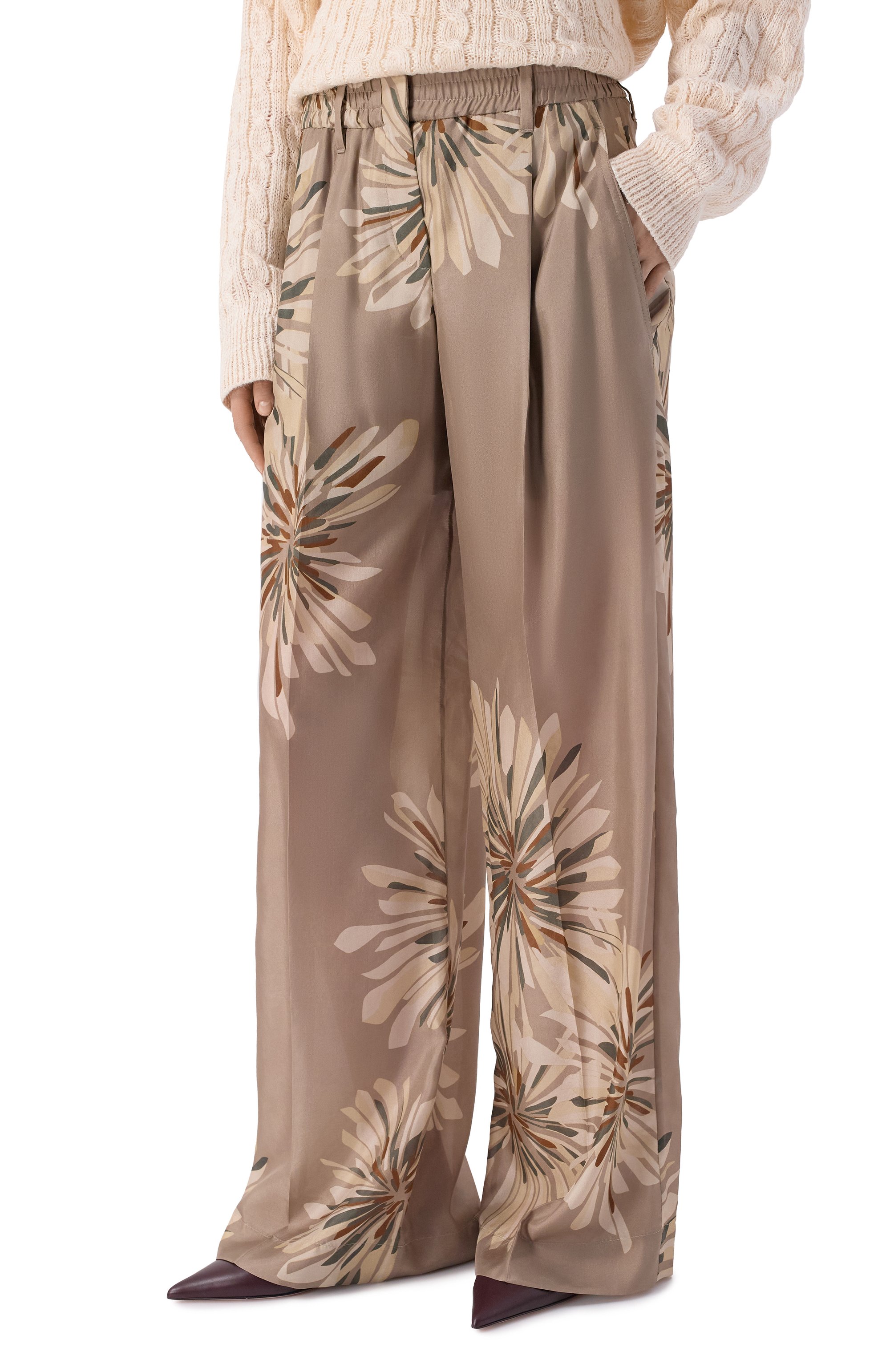 Атласные брюки BRUNELLO CUCINELLI, арт. MQ967P9229, фото 3