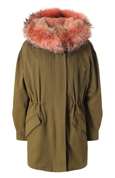 Женская хлопковая парка с меховой отделкой ESCADA SPORT, арт. 5027975