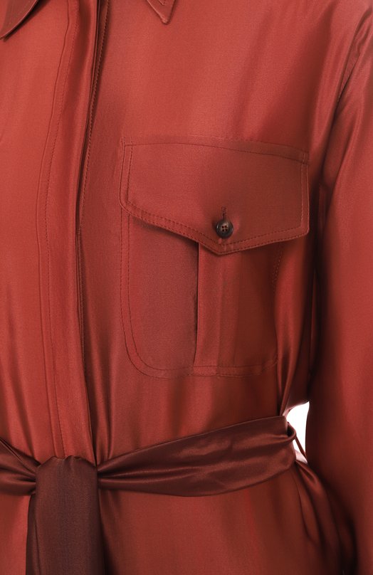Атласное платье Kiton D47321K0909E02 Бордовый  D47321K0909E02 Фото 6