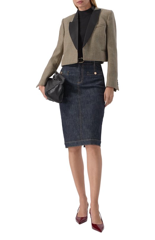 Джинсовая юбка self-portrait PF25808MSKBL Синий  PF25808MSKBL Фото 2