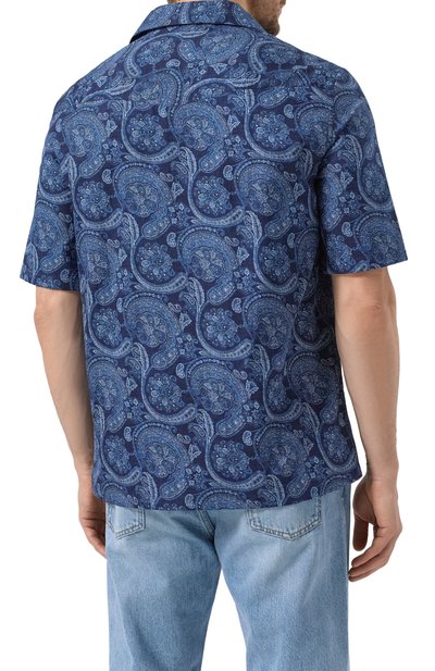 Хлопковая рубашка BRUNELLO CUCINELLI, арт. MM6640615P, фото 4