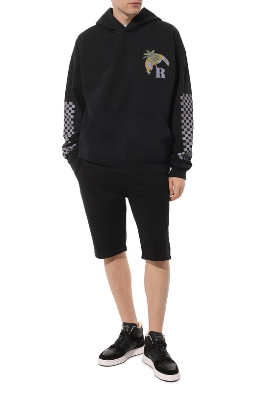 Хлопковые шорты Balmain AH00A003BB04 Чёрный  AH00A003BB04 Фото 2