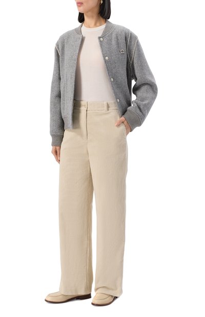 Вельветовые брюки DUNST кремового цвета по цене 14650 руб., арт. UDPA5D222CR, фото 2 Вельветовые брюки DUNST, арт. UDPA5D222CR, фото 2