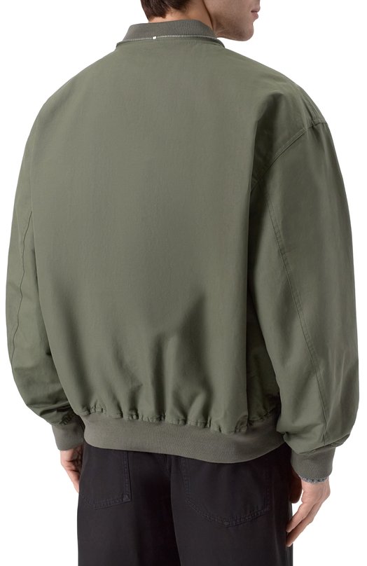 Хлопковый бомбер Jil Sander J23SW0006-J45225 Зелёный  J23SW0006-J45225 Фото 4