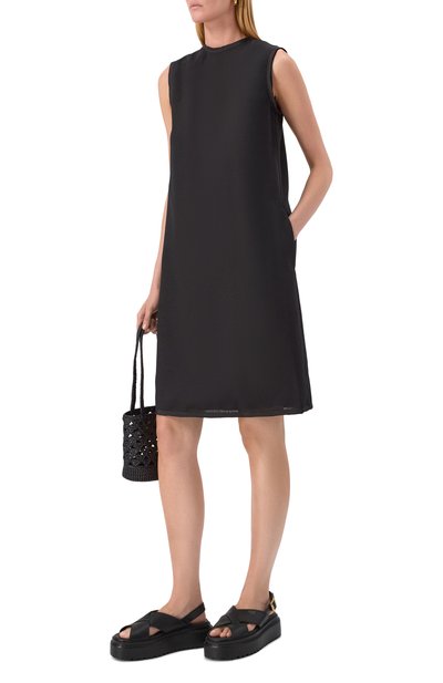 Кожаные сандалии PRADA черного цвета по цене 129500 руб., арт. 1X925N/7V6, фото 3 Кожаные сандалии PRADA, арт. 1X925N/7V6, фото 3