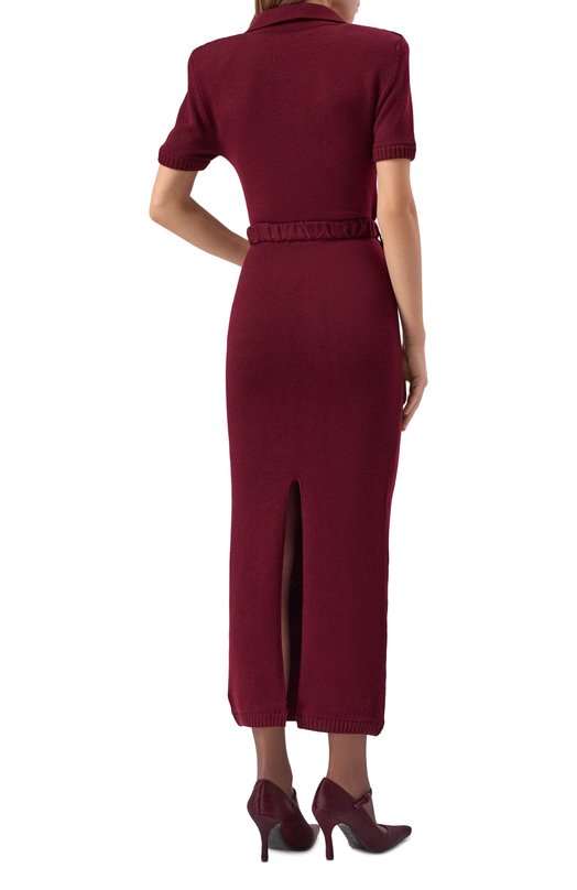 Шерстяное платье ROWEN ROSE KNI_RR_K038/KNIT Бордовый  KNI_RR_K038/KNIT Фото 3