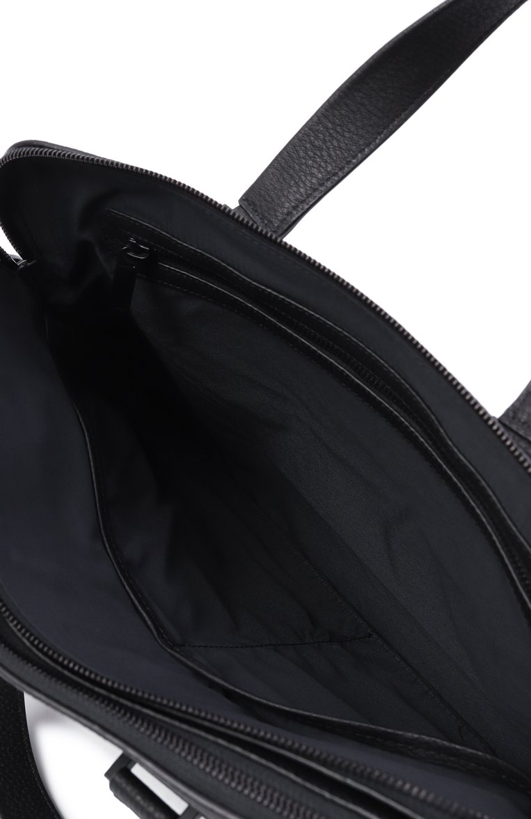 Мужской портфель FERRAGAMO черного цвета, арт. 240133/740811 | Фото 5 (Материал сплава: Проставлено; Ремень/цепочка: На ремешке; Материал: Натуральная кожа; Размер: large; Драгоценные камни: Проставлено; Сумки-технические: Портфели)