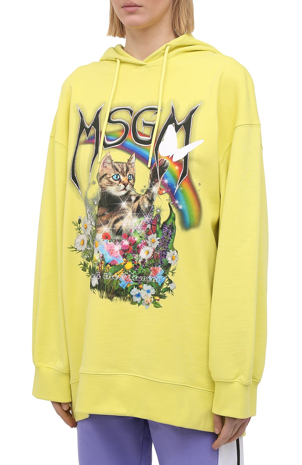 Хлопковое худи MSGM, арт. 3041MDM166 217299, фото 3