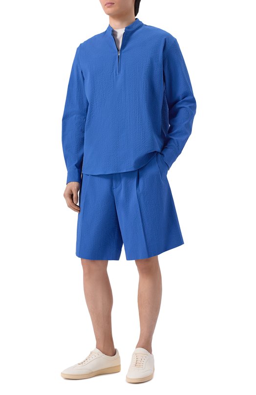 Хлопковые шорты MVST M26.2PM.T018/F133 SEERSUCKER Синий  M26.2PM.T018/F133 SEERSUCKER Фото 2