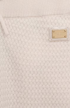 Детские джоггеры из шерсти и кашемира DOLCE & GABBANA кремового цвета, арт. L1KP04/JFMFB | Фото 3 (Нос: Не проставлено; Материал сплава: Проставлено; Материал внешний: Шерсть; Кросс-КТ НВ: Джоггеры; Ростовка одежда: 6 мес | 68 см, 9 мес | 74 см, 12 мес | 80 см, 18 мес | 86 см, 3 мес | 62 см)