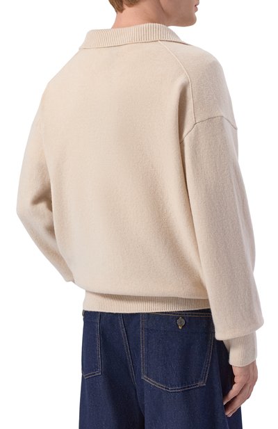 Шерстяной свитер BOSS светло-бежевого цвета по цене 34950 руб., арт. 50555110, фото 4 Шерстяной свитер BOSS, арт. 50555110, фото 4