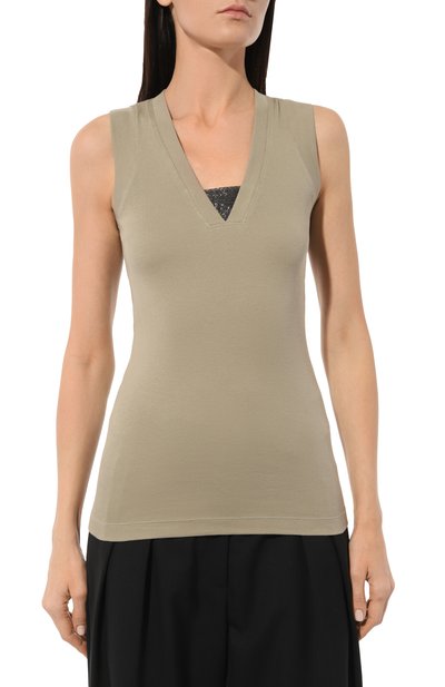 Хлопковый топ BRUNELLO CUCINELLI, арт. M0TC8EL672, фото 3