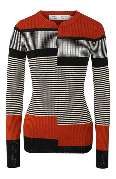 Женский пуловер из смеси шелка и хлопка PROENZA SCHOULER WHITE LABEL, арт. WL2017362-KS044