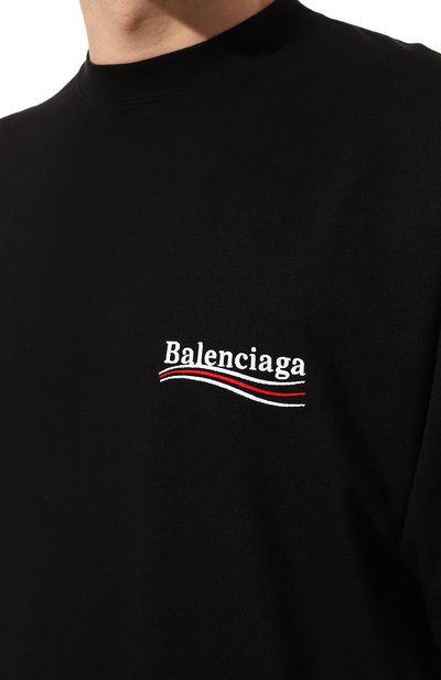 Хлопковая футболка BALENCIAGA, арт. 641675 TKVJ1, фото 5