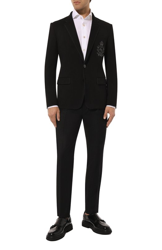 Пиджак из вискозы Dolce & Gabbana G2MR5Z/FUGI2 Чёрный  G2MR5Z/FUGI2 Фото 2