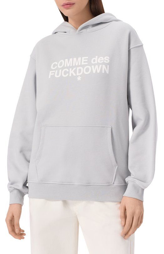 Хлопковое худи Comme des Fuckdown CFABW01205 Серый  CFABW01205 Фото 3