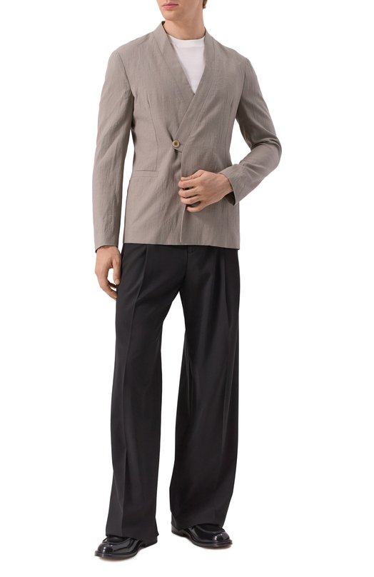 Шерстяной пиджак Giorgio Armani 1SGGG0LP/T02EN Бежевый  1SGGG0LP/T02EN Фото 2