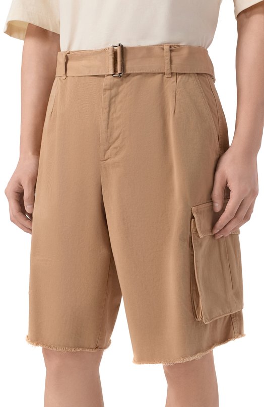 Хлопковые шорты Laneus S6LAMASH091 Бежевый  S6LAMASH091 Фото 3