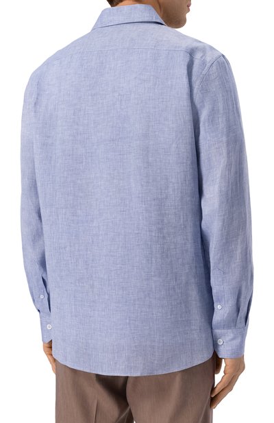 Льняная рубашка BRUNELLO CUCINELLI, арт. MM6840658, фото 4