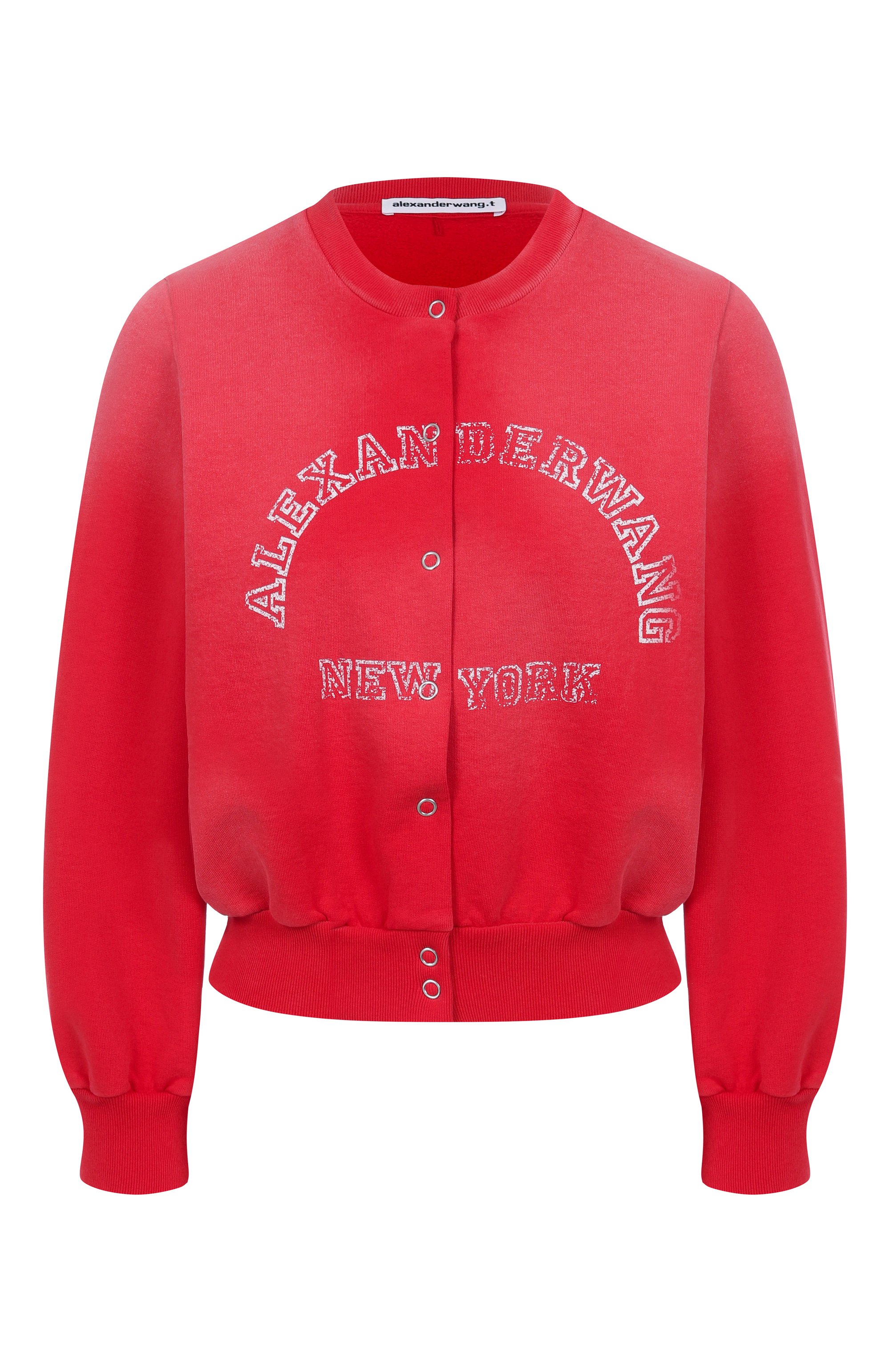Хлопковая толстовка ALEXANDERWANG.T красного цвета по цене 59150 руб., арт. 4CC2251555, фото 1 Хлопковая толстовка ALEXANDERWANG.T, арт. 4CC2251555, фото 1